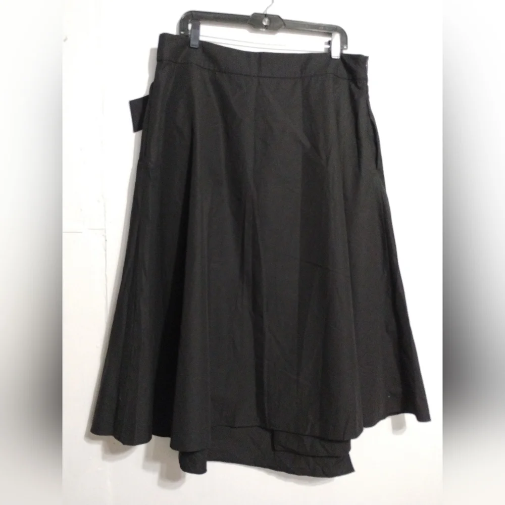 S. Deer Concept Elegant Black A-Line Skirt (2XL)